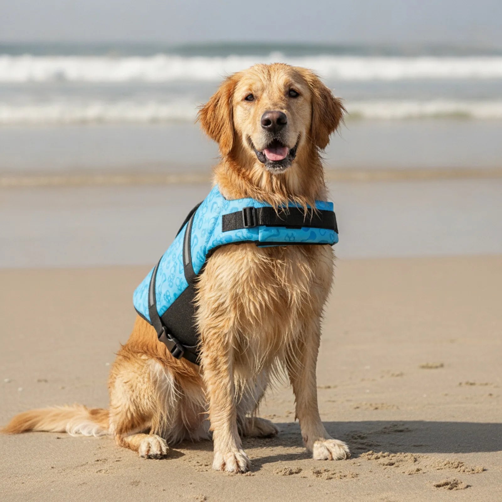 Gilet de sauvetage chien sécurité et visibilité aquatique - détail