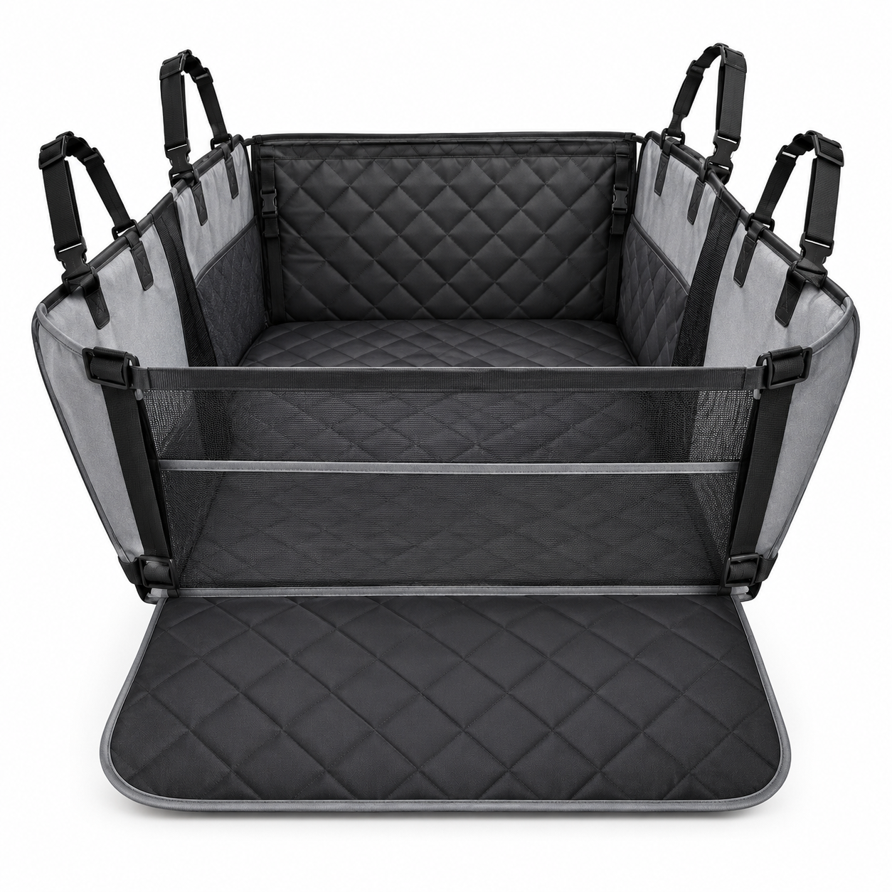 Hamac de voiture imperméable pour chien installé sur la banquette arrière