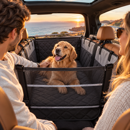 Hamac de voiture imperméable pour chien plié pour le rangement