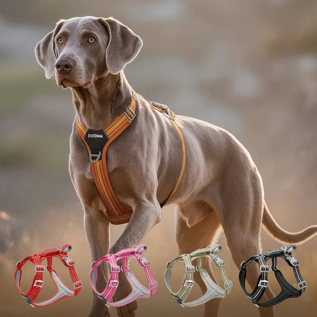 Harnais anti-traction chien confort et sécurité - vue de face