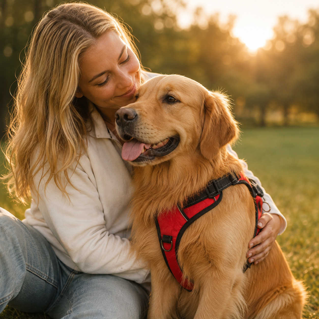 Poignée de contrôle du harnais pour chien