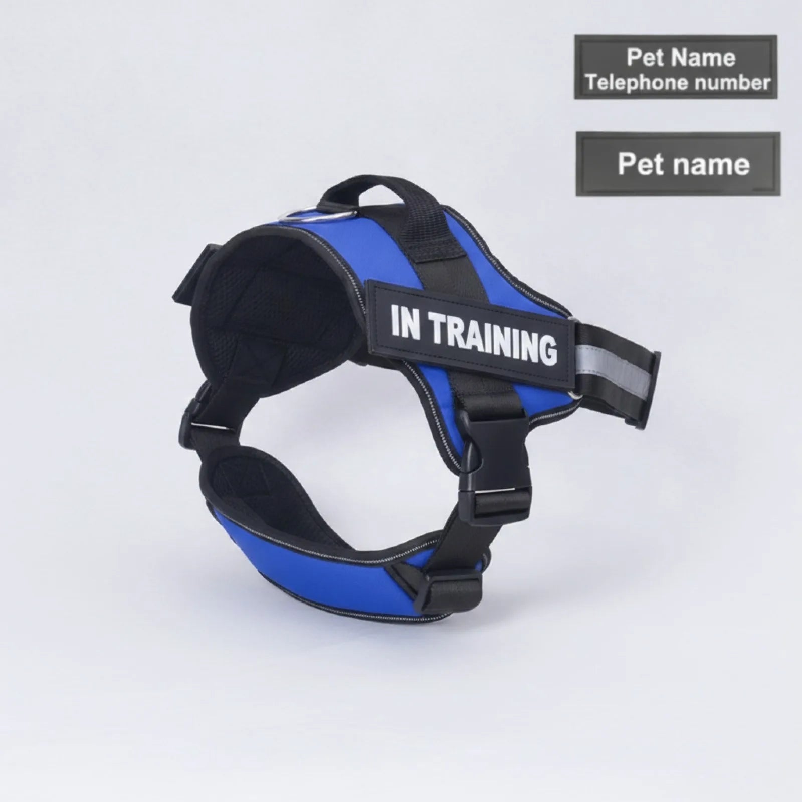 Harnais chien anti-traction personnalisable et réfléchissant - détail