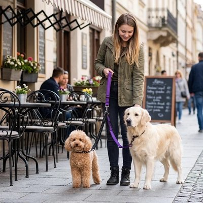 Laisse double pour Chien | Confortable et Résistante
