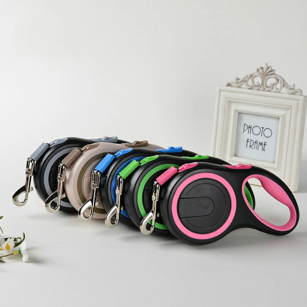 Laisse rétractable 8m pour chien - vue de face