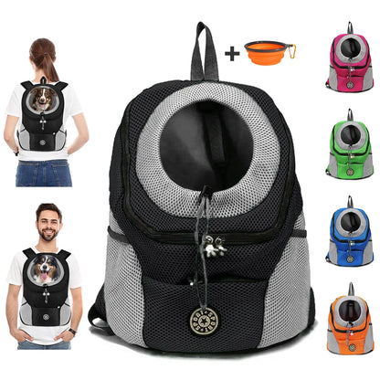 Sac à dos transport chien – vue packshot sur fond ivoire