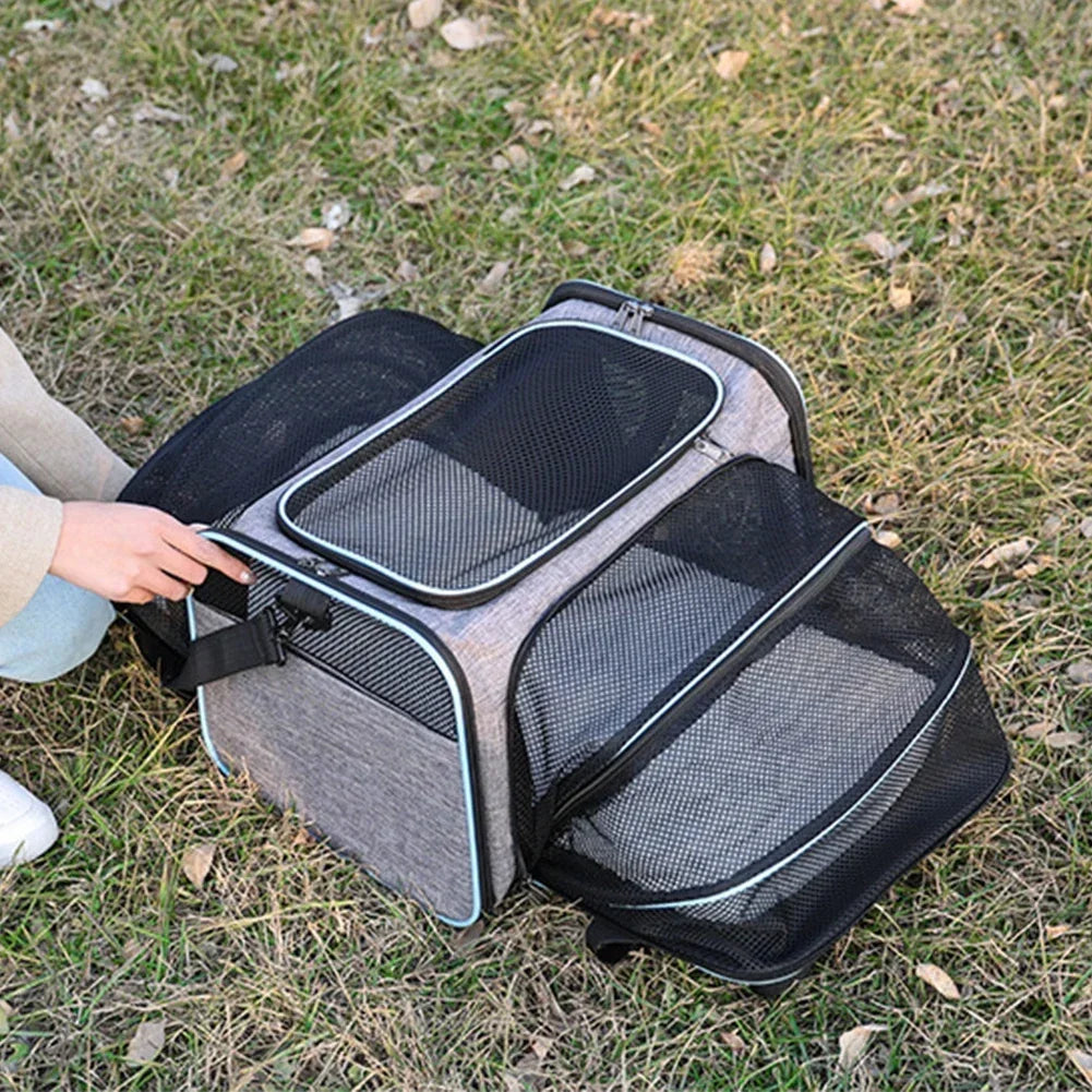 Sac de transport extensible pour chat – vue packshot sur fond ivoire