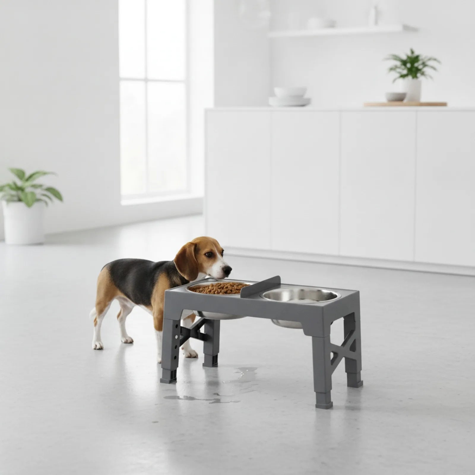 Support bols surélevés réglables pour chien - détail
