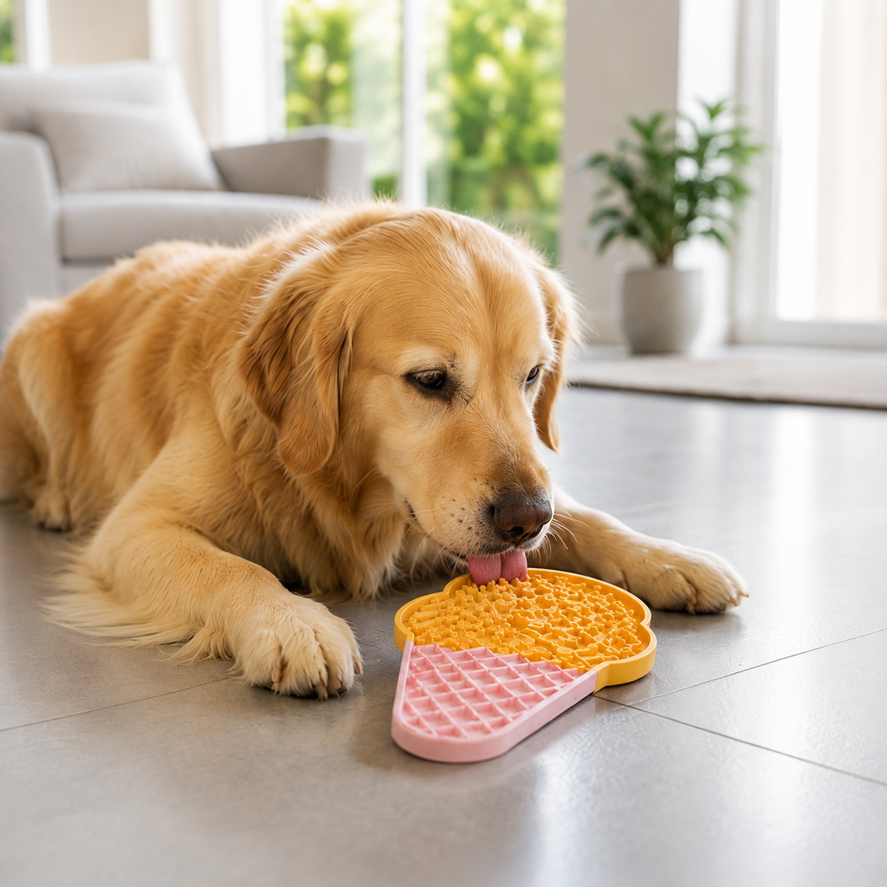 Tapis à lécher forme raisin pour chien - zoom sur le détail - Dogvogue