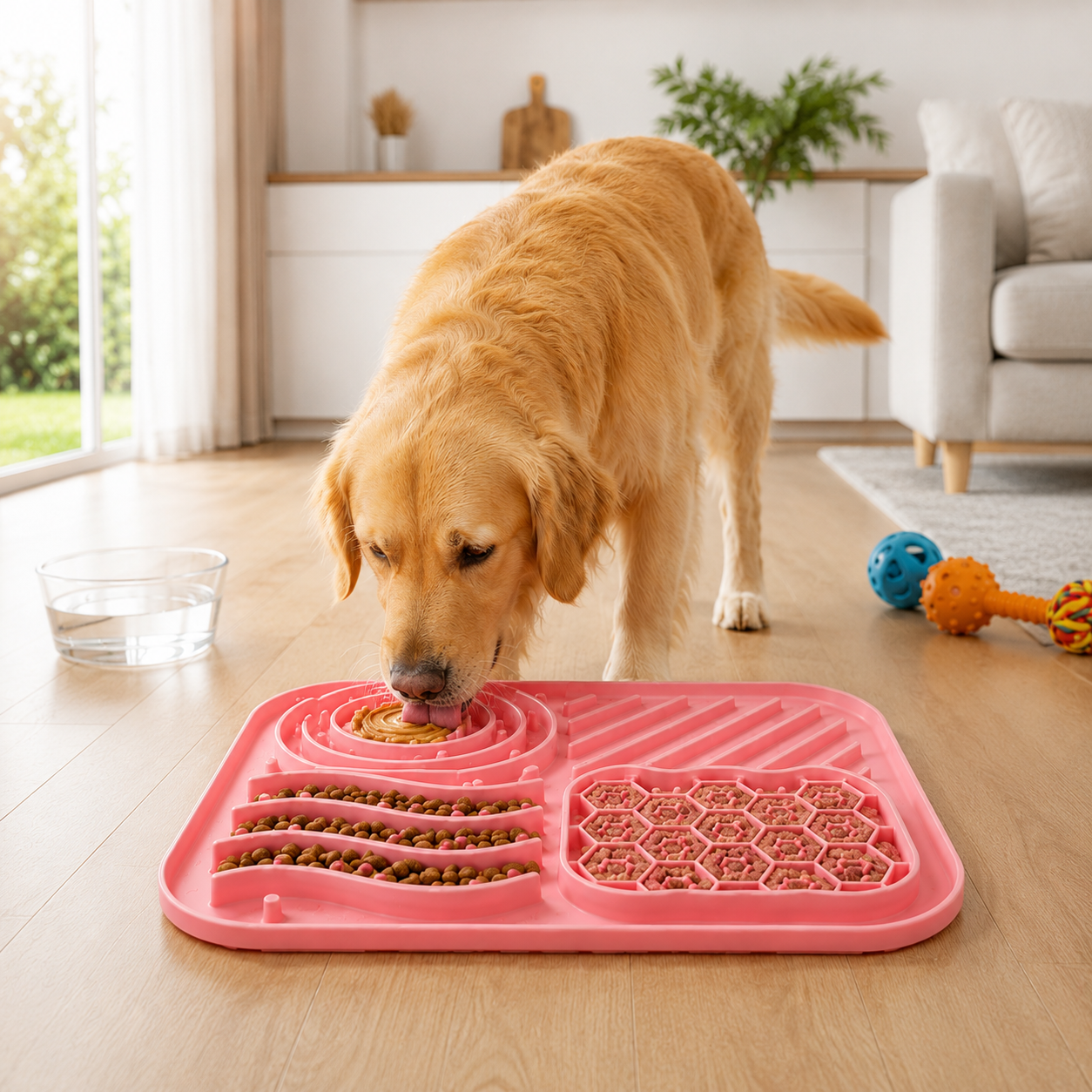Tapis à lécher haut de gamme pour chien et chat - zoom sur le détail - Dogvogue