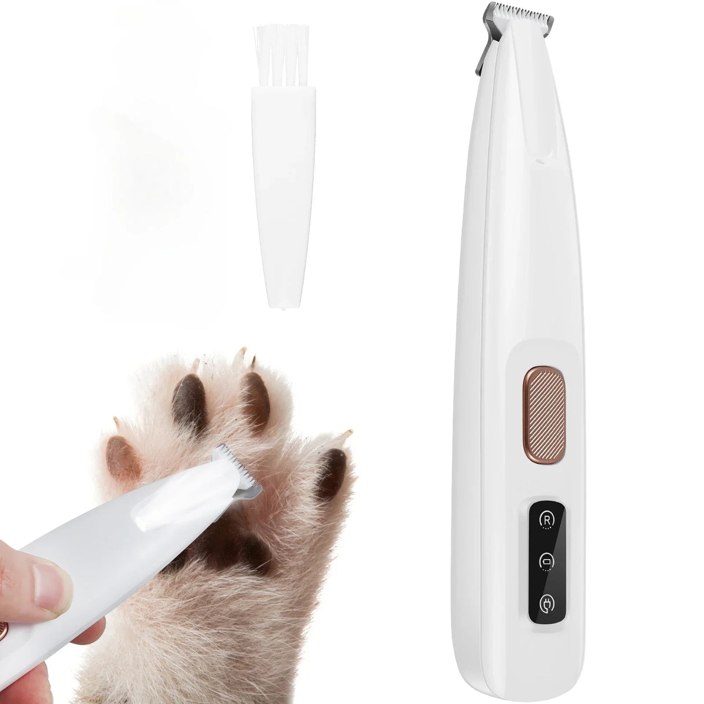 Tondeuse chien étanche avec lumière LED - vue de face