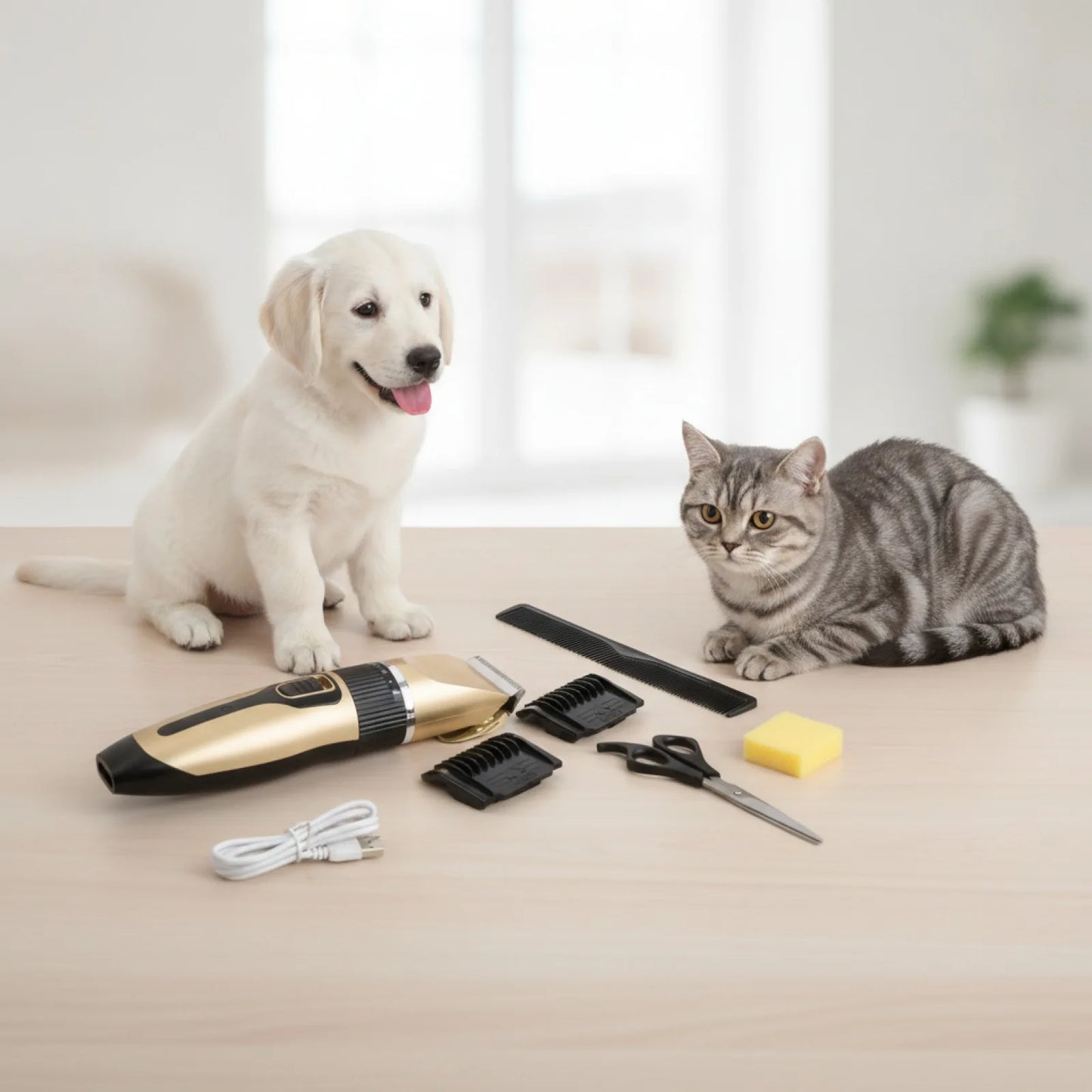 Tondeuse animaux pro lame céramique titane - vue de biais